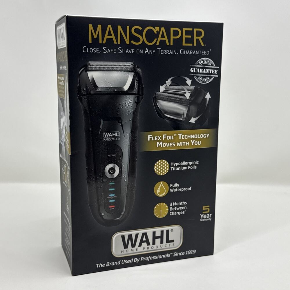 Wahl Manscaper Waterproof Flex Foil Shaver 7061L/7074 - Black